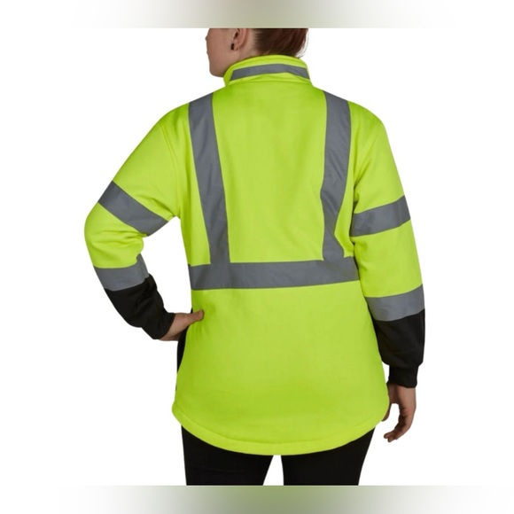 Utility Pro Women’s High Visibility Dual Tone Zip Up Long Sleeve Soft Shell - Picture 3 of 16